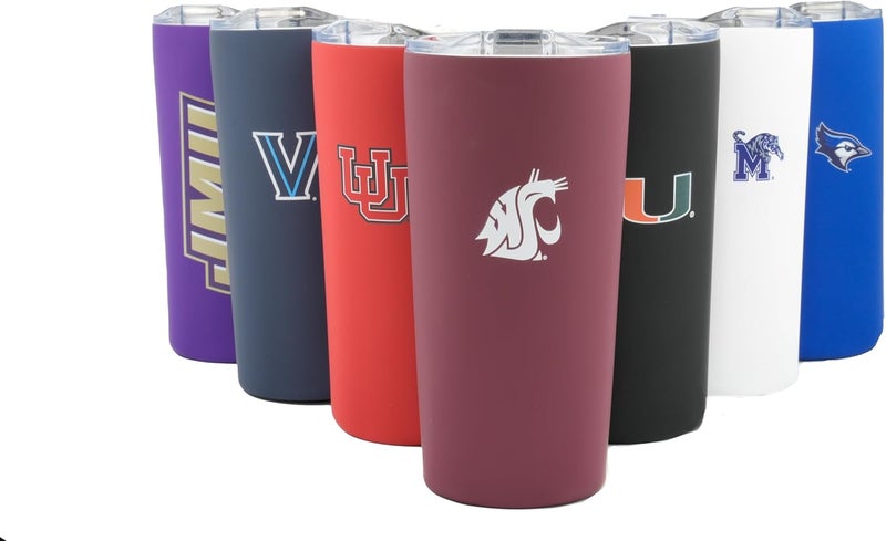 Decorvo Officially Licensed Collegiate Stainless Steel Tumbler - Double Walled Insulated Travel Tumbler with Slide Lid - 18 oz (Washington St) - Image 1